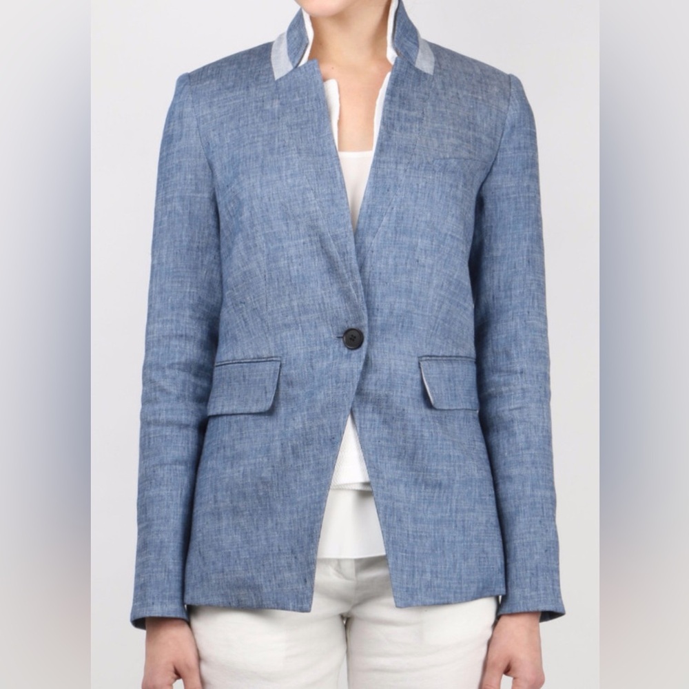 Veronica Beard Orchid Upcollar Blazer Jacket Women’s Size 0 In Blue
